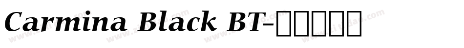 Carmina Black BT字体转换